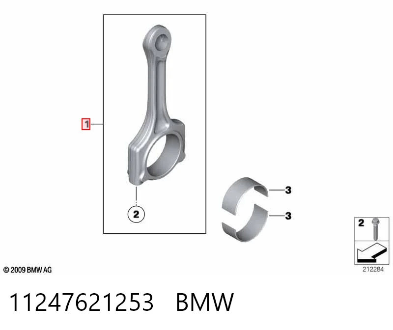 11247621253 BMW Biela de pistão de motor