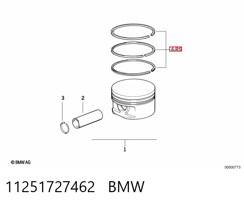 Compre 8907030000 NE/NPR Anéis do pistão para 1 cilindro, STD.