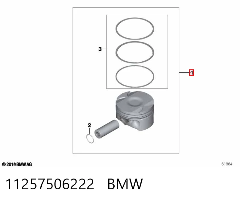 831300 Mahle Original Pistão do kit para 1 cilindro, STD
