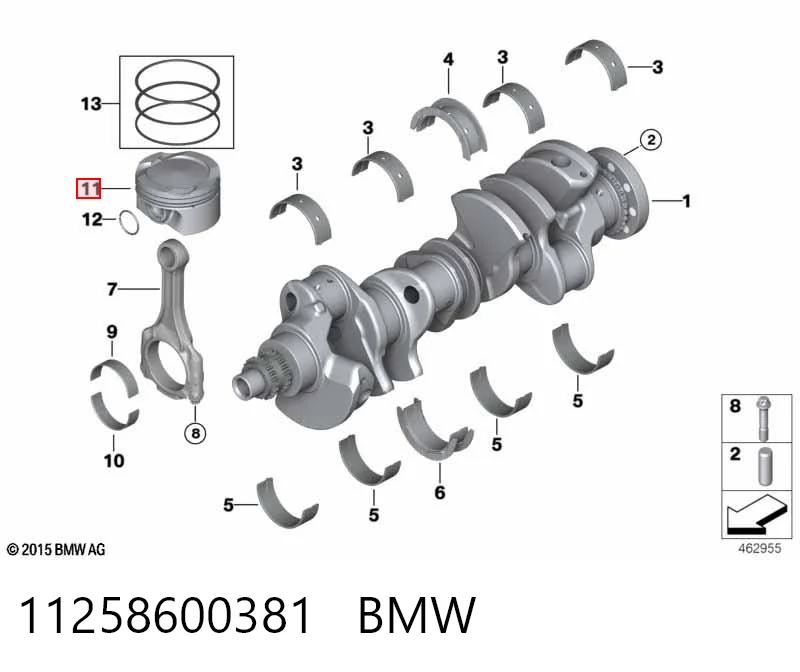 11258600381 BMW Reguladora de tensão da cadeia do mecanismo de distribuição de gás