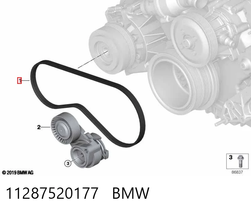 11287520177 BMW Correia dos conjuntos de transmissão