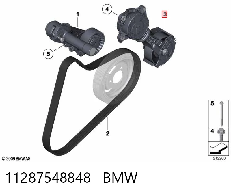 11287548848 BMW Reguladora de tensão da correia de transmissão