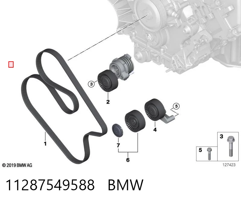 11287549588 BMW Reguladora de tensão da correia de transmissão