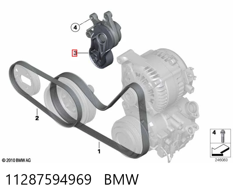 11287594969 BMW Reguladora de tensão da correia de transmissão