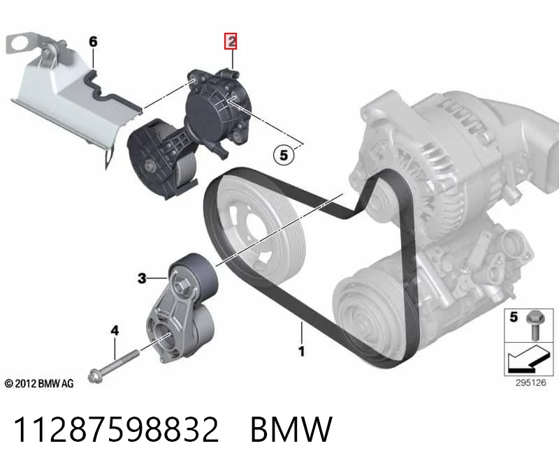 11287598832 BMW Reguladora de tensão da correia de transmissão