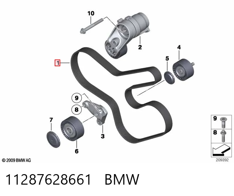 11287628661 BMW Correia dos conjuntos de transmissão