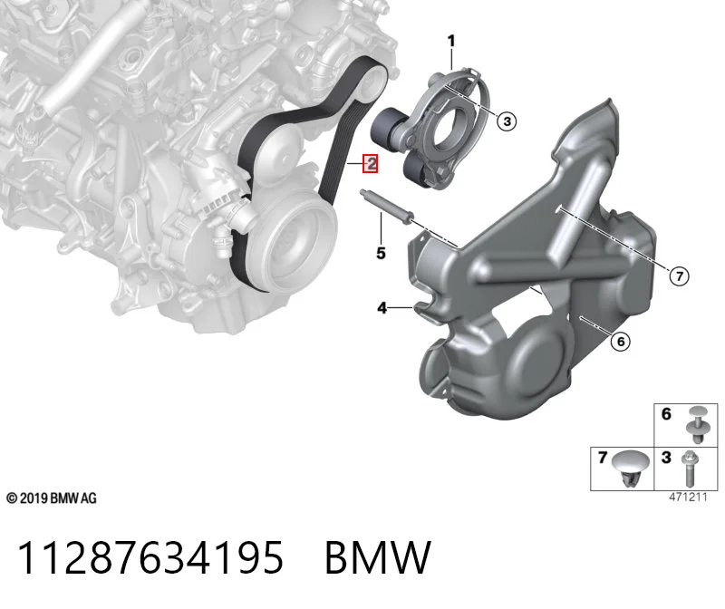 Correia dos conjuntos de transmissão BMW 1 F40 ao melhor preço
