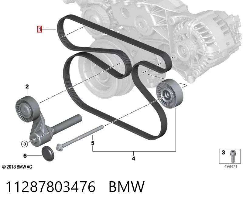 11287803476 BMW Correia dos conjuntos de transmissão