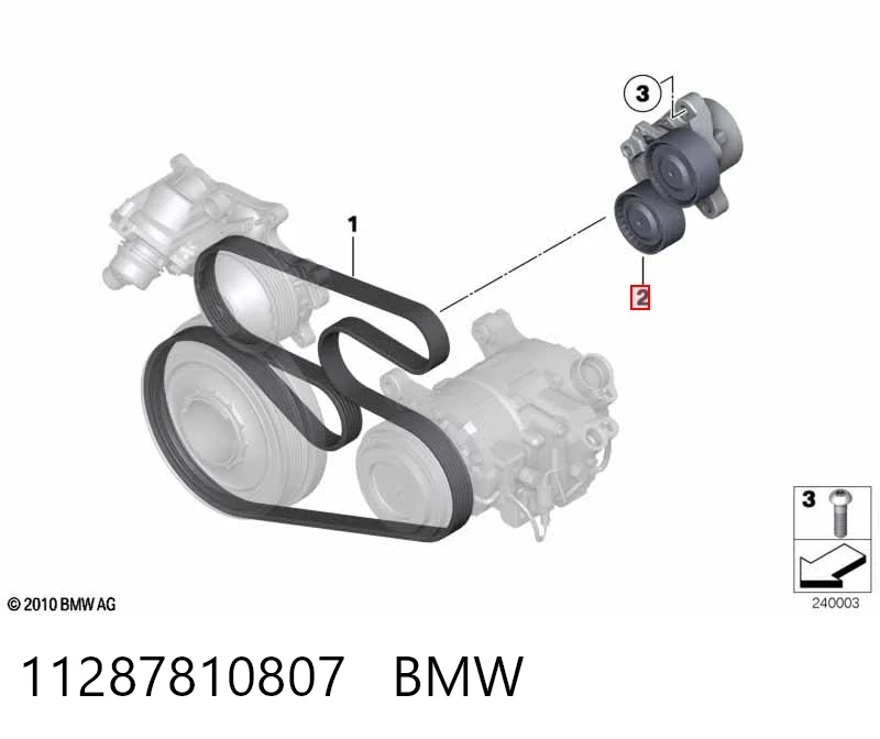 11287810807 BMW Reguladora de tensão da correia de transmissão