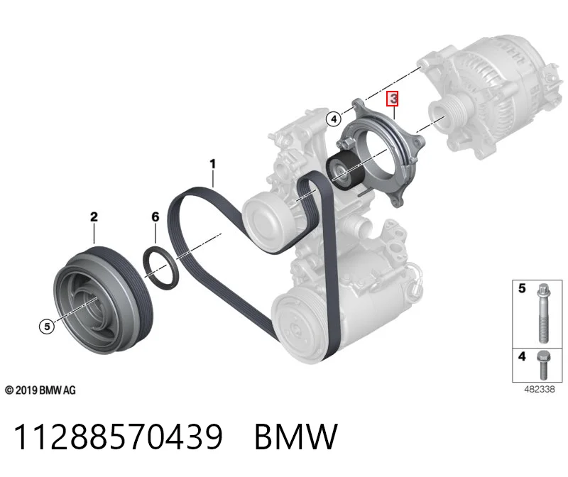 11288570439 BMW Reguladora de tensão da correia de transmissão