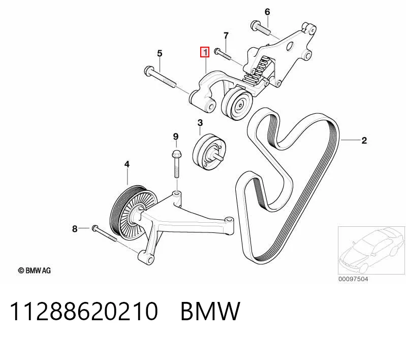 11288620210 BMW Reguladora de tensão da correia de transmissão