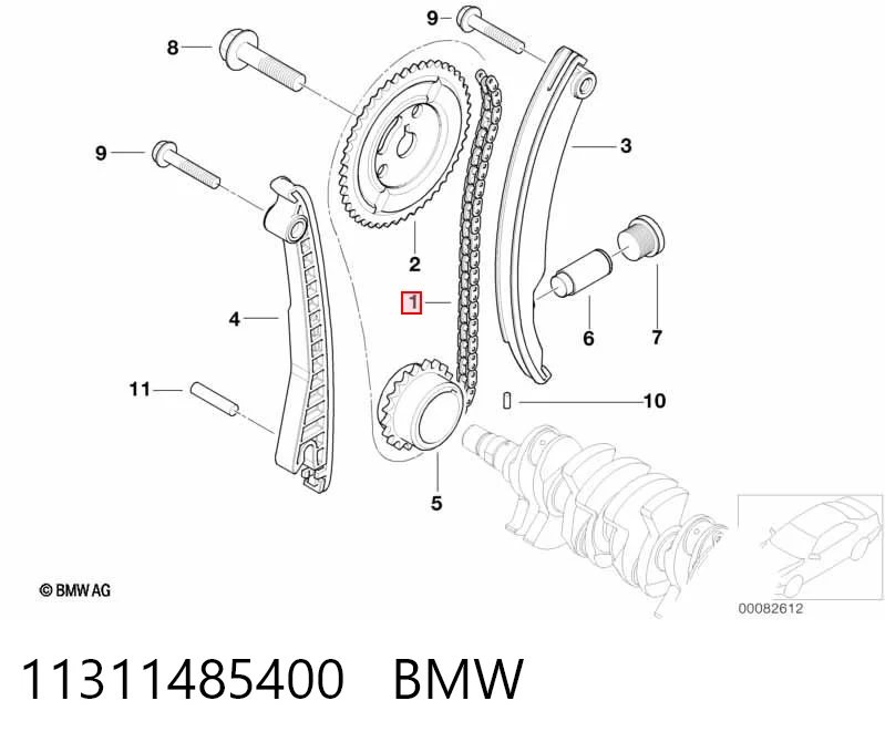Compre Cadeia do mecanismo de distribuição de gás Mini Cooper 