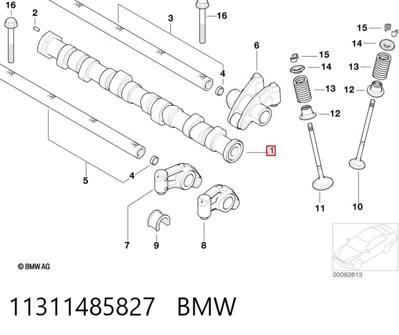 Árvore distribuidora de motor Mini Cooper  R50, R53