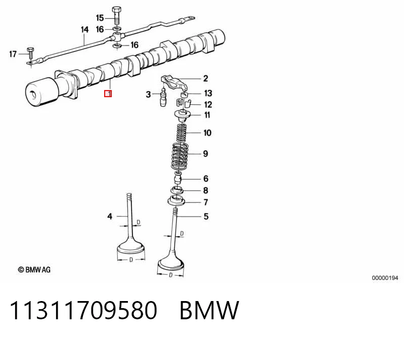 11311709580 BMW Árvore distribuidora de motor