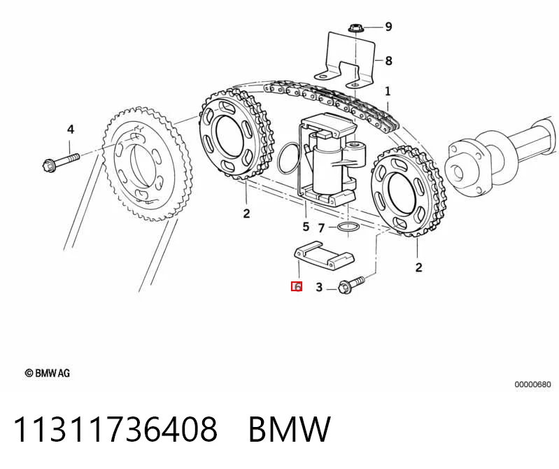 Amortecedor de cadeia do mecanismo de distribuição de gás, superior CBC BMW 7  E32 ao melhor preço
