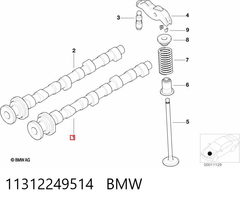 Árvore distribuidora de motor de admissão para Land Rover Freelander I L314