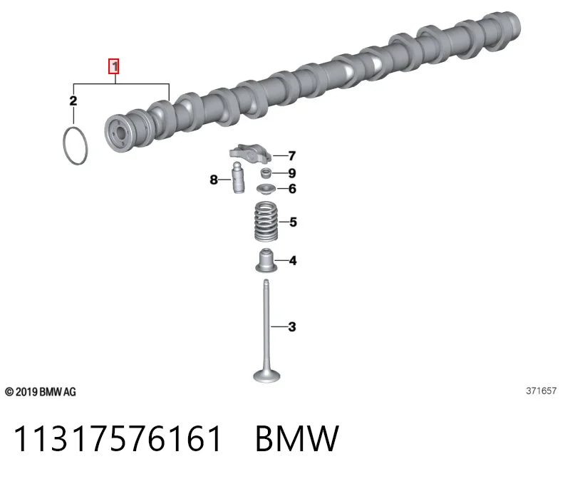 11317576161 BMW Árvore distribuidora de motor de escape