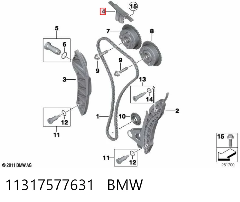 Amortecedor de cadeia do mecanismo de distribuição de gás, superior CBC Mini Cooper  R56 ao melhor preço