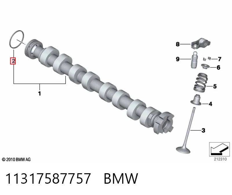 11317587757 BMW Vedação da árvore distribuidora de motor