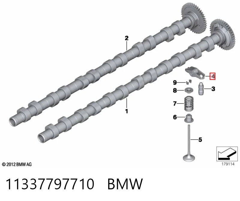 11337797710 BMW Balanceiro de válvula (balanceiro de válvulas)