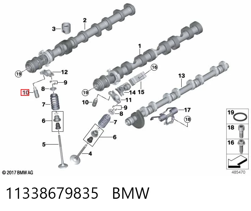 11338679835 BMW Compensador hidrâulico (empurrador hidrâulico), empurrador de válvulas