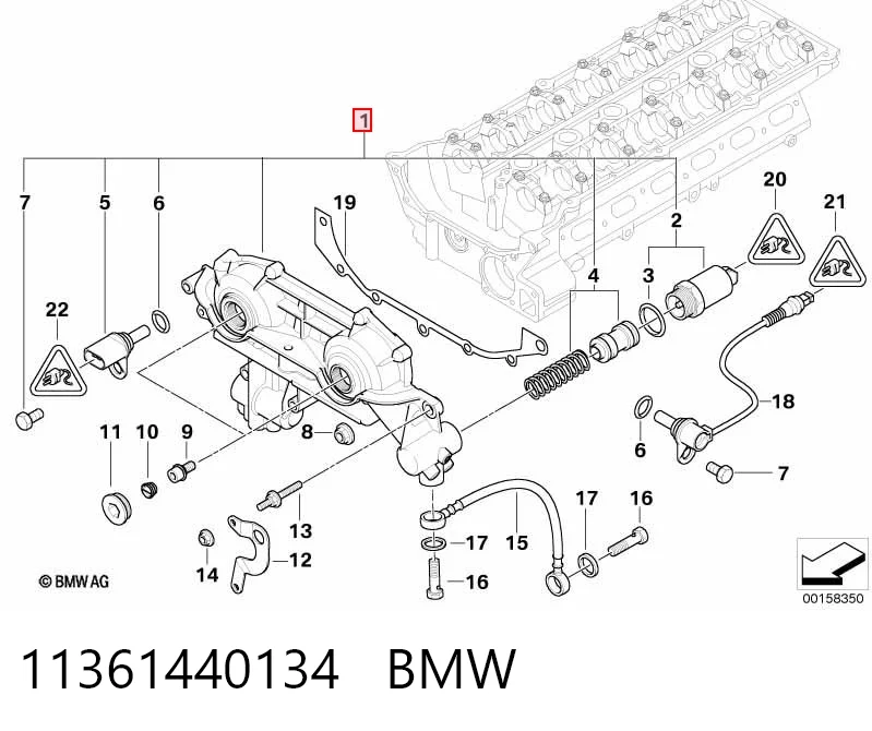 11361440134 BMW Regulador das fases de distribuição de gás