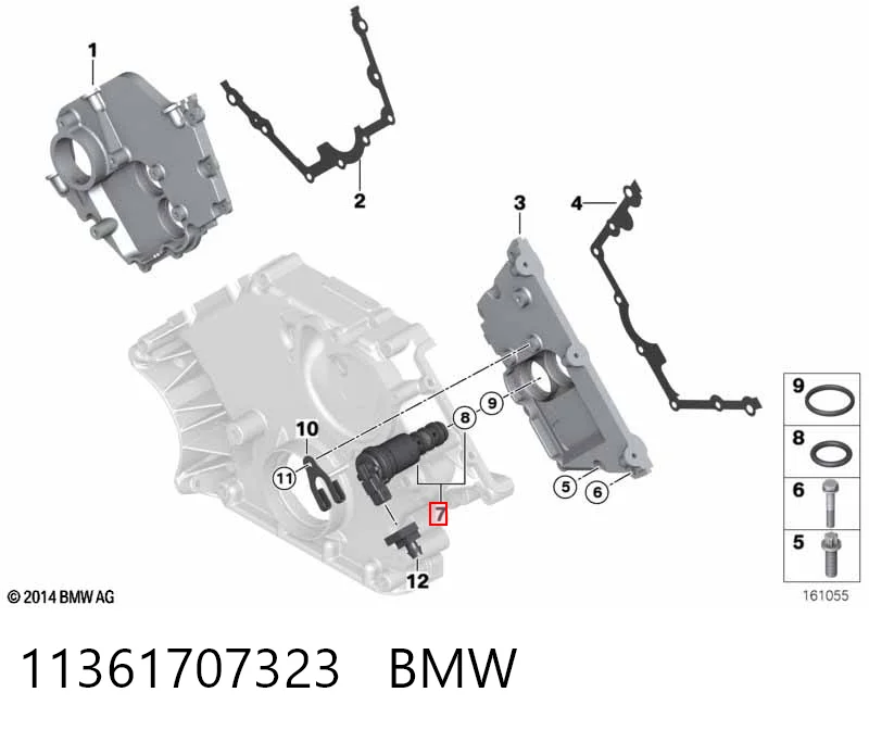 11361707323 BMW Válvula eletromagnética de posição (de fases) da árvore distribuidora