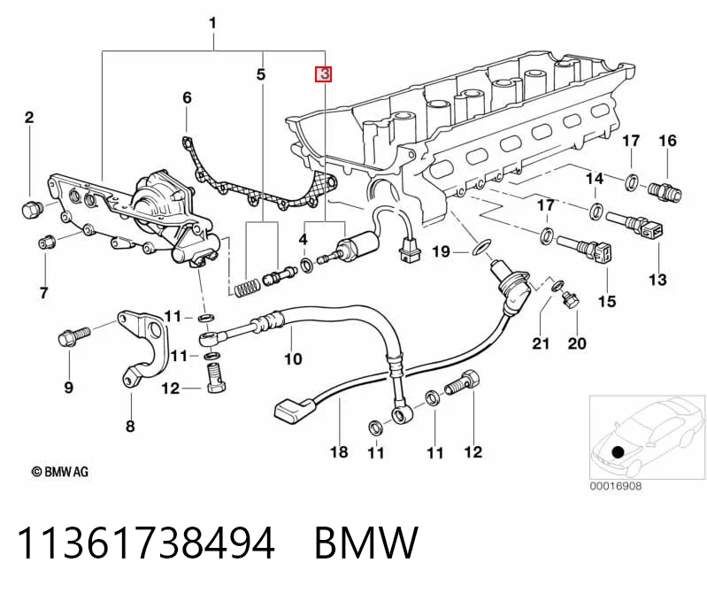 11361738494 BMW Válvula eletromagnética de posição (de fases) da árvore distribuidora