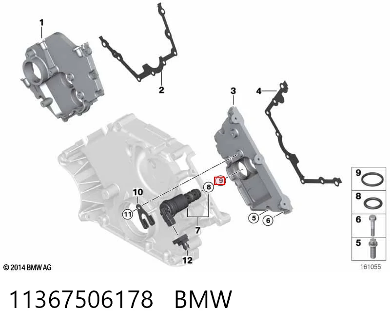 11367506178 BMW Vedante de regulador das fases de distribuição de gás