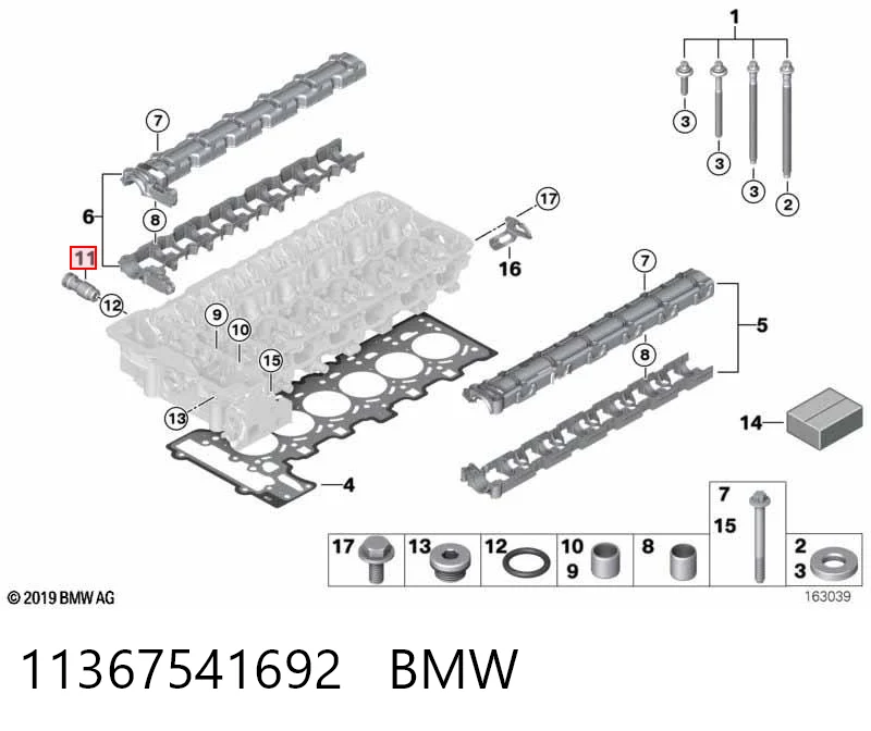 11367541692 BMW Válvula de limitação de pressão de óleo CBC