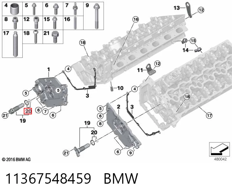 11367548459 BMW Vedante de regulador das fases de distribuição de gás