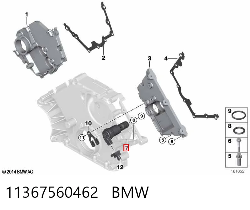 11367560462 BMW Válvula eletromagnética de posição (de fases) da árvore distribuidora