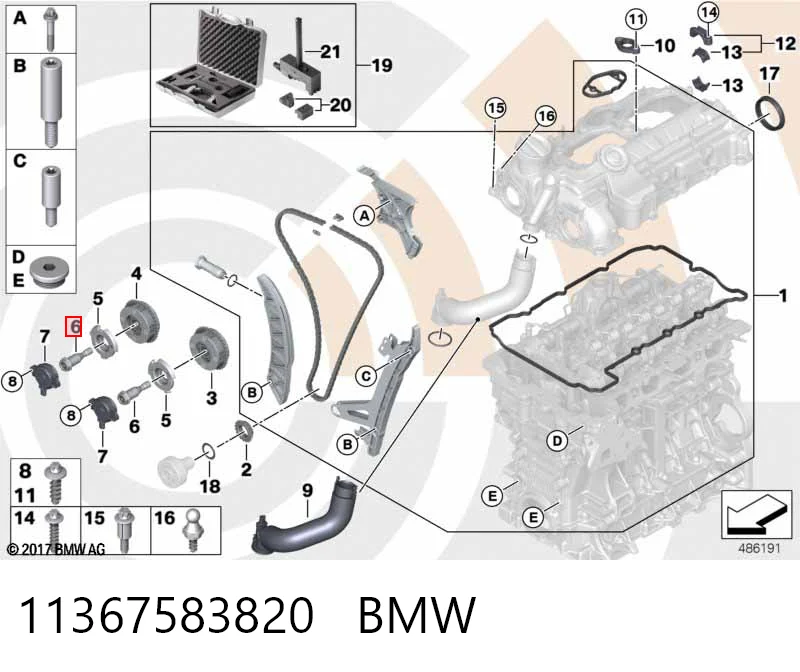 11367583820 BMW Válvula eletromagnética de posição (de fases) da árvore distribuidora