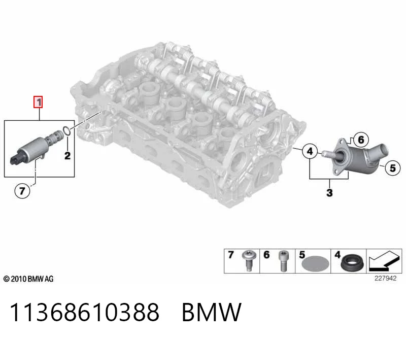 11368610388 BMW Válvula eletromagnética de posição (de fases) da árvore distribuidora
