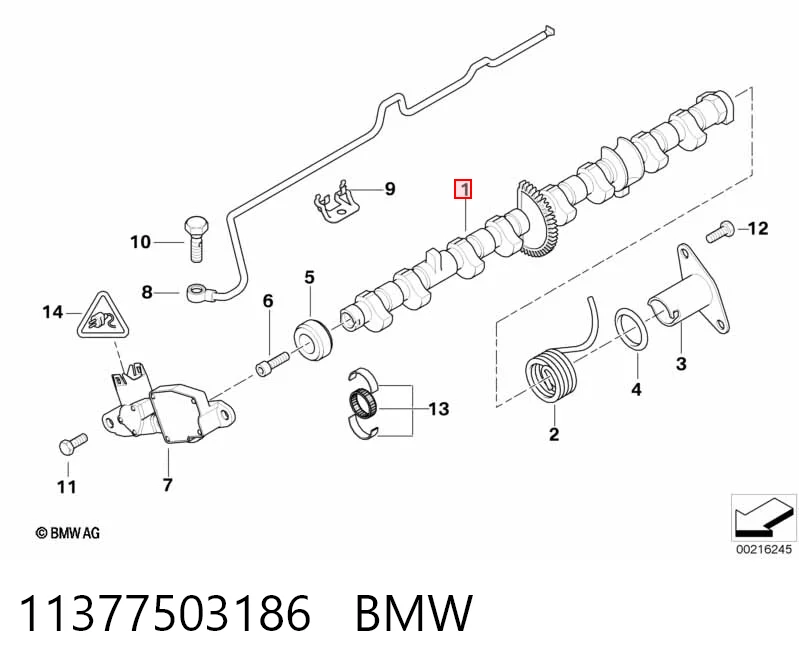 11377503186 BMW Eixo excêntrico, valvetronic