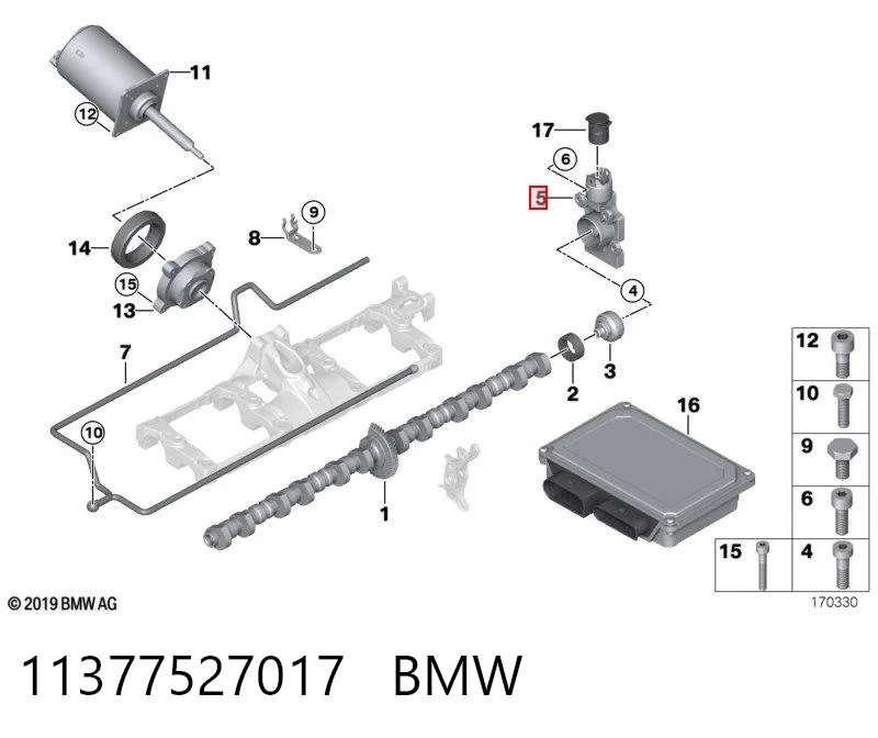 11377527017 BMW Sensor de posição da árvore distribuidora