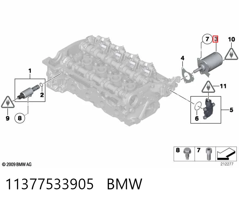 11377533905 BMW Regulador das fases de distribuição de gás