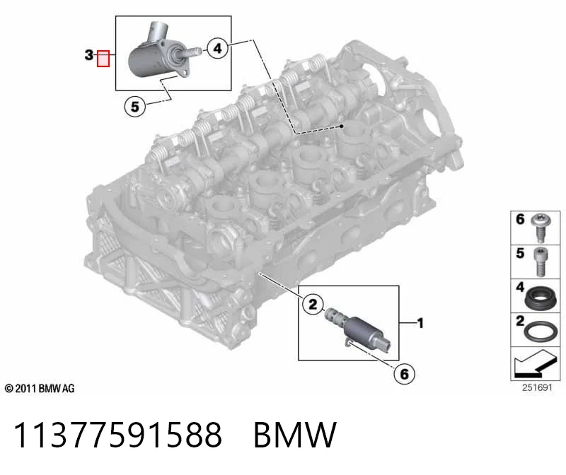 11377591588 BMW Válvula (regulador) de marcha a vácuo
