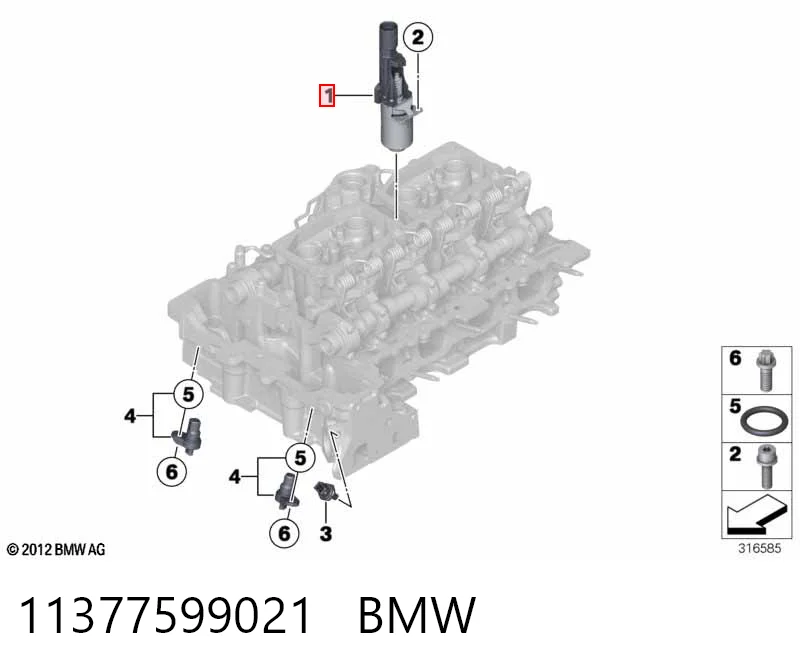 11377599021 BMW Regulador das fases de distribuição de gás