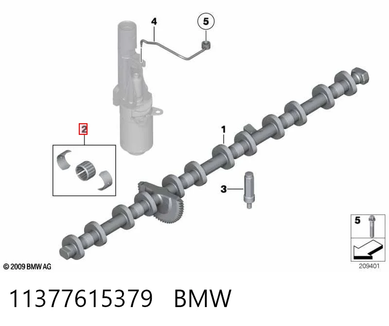 11377615379 BMW Rolamento de suporte da árvore primária da Caixa de Mudança (rolamento de centragem de volante)