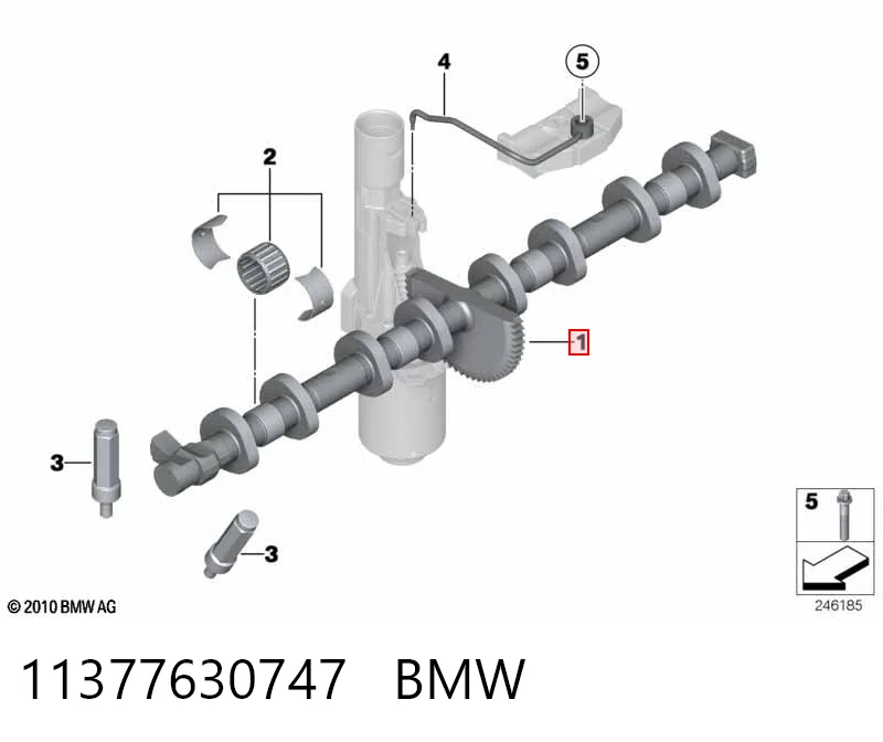 11377630747 BMW Eixo excêntrico, valvetronic