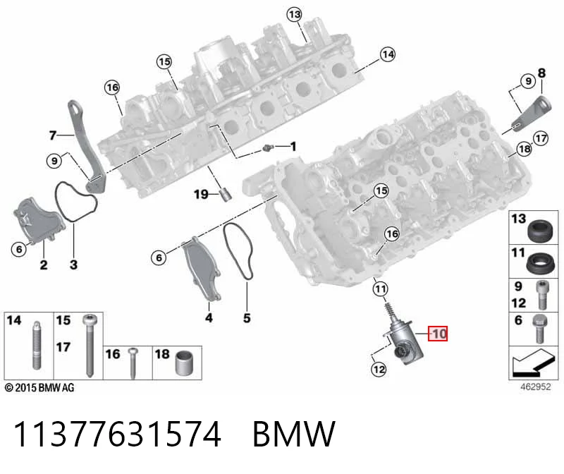 11377631574 BMW Válvula eletromagnética de posição (de fases) da árvore distribuidora
