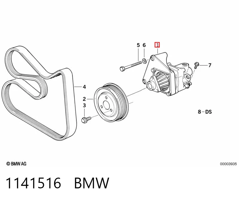 1141516 BMW Bomba da Direção hidrâulica assistida