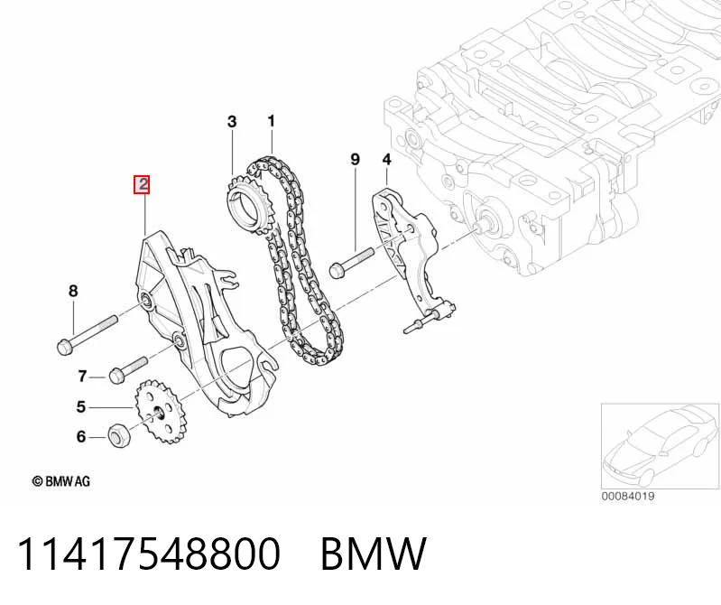 11417548800 BMW Amortecedor de cadeia de bomba de óleo