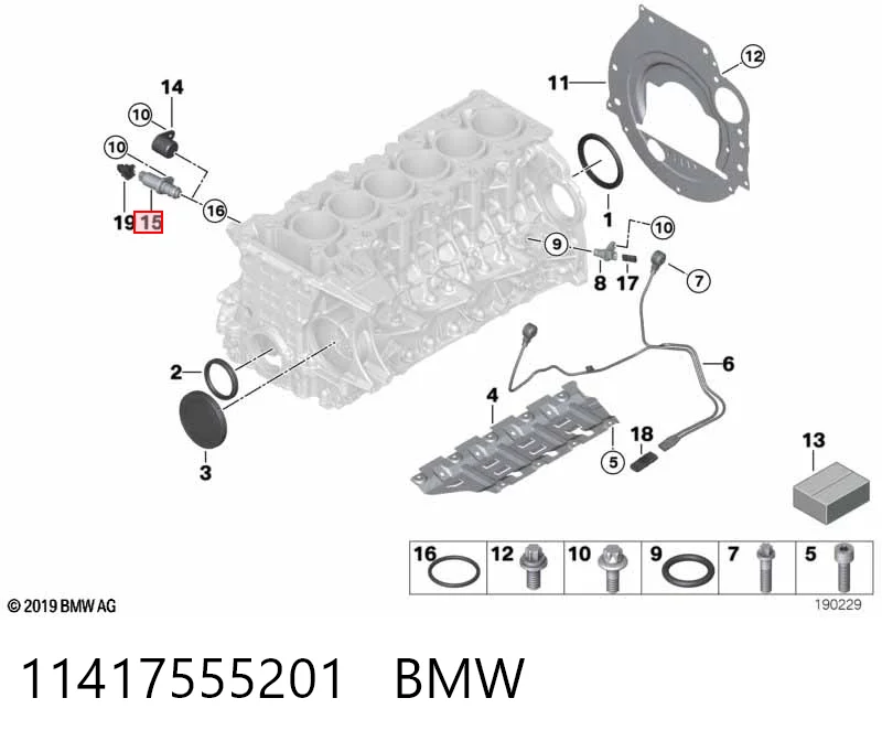 11417555201 BMW Válvula eletromagnética de posição (de fases) da árvore distribuidora