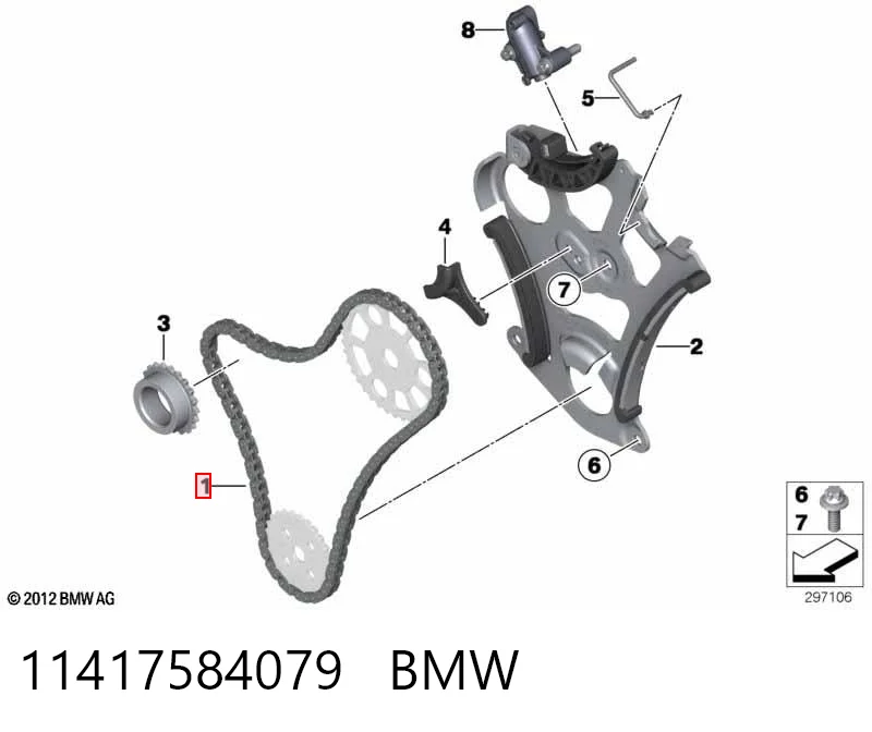 11417584079 BMW Cadeia de bomba de óleo