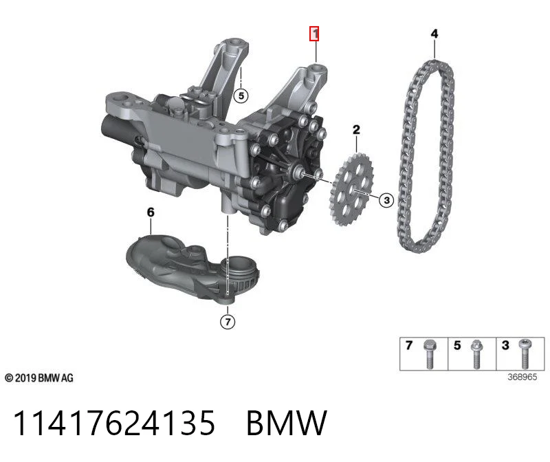 11417624135 BMW Bomba de óleo