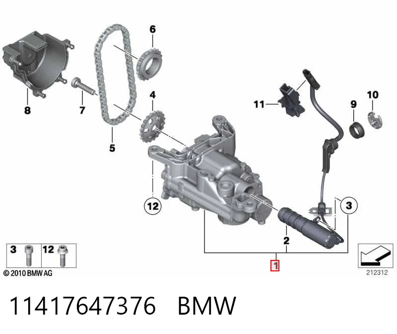 11417647376 BMW Bomba de óleo