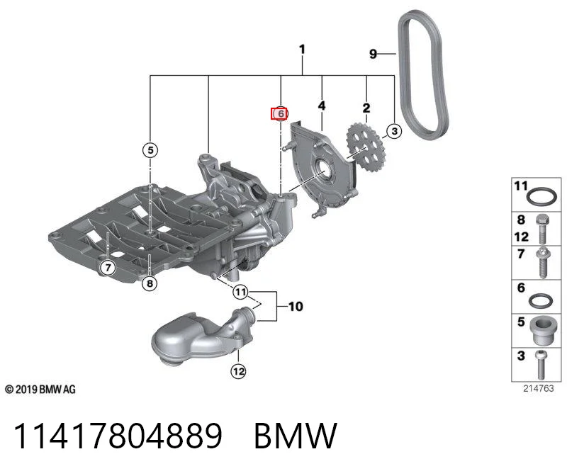 11417804889 BMW Anel (arruela) do injetor de ajuste
