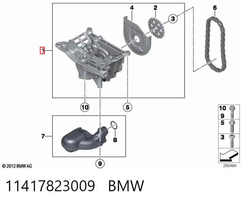 11417823009 BMW Bomba de óleo